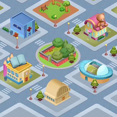 Game Map | Educational Activities 2d casual game educational game gameart illustration kids