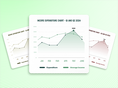 UI design - Income expenditure graph design illustration ui ux vector