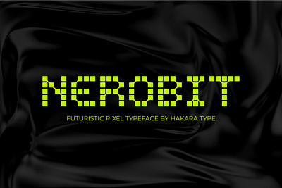 Nerobit - Pixel Typeface branding combination concept design display font fonts futuristic game gaming graphic design logo modern movie pixel title type typeface ui ux