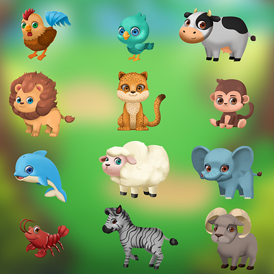 Animals | Casual Game 2d casual game character design game game design illustration