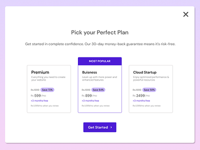 Daily UI #016 - Pop-up Overlay 016 app design branding choose a plan daily ui daily ui challenge design figma first shot overlay popup popup overlay premium membership plans ui ui design web design website website design