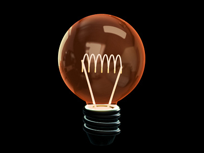 Lightbulb 3d 3d design animation bulb concept electric light electricity glass graphic design illustration ligthbulb motion graphics realizm ui ux