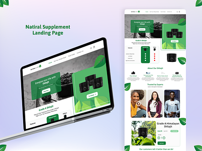 Natural Supplement Landing Page UI design graphic design landing page natural supplement ui ui ux