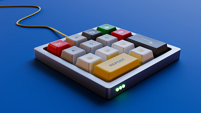 A Tiny Keyboard 3d blender design keyboard