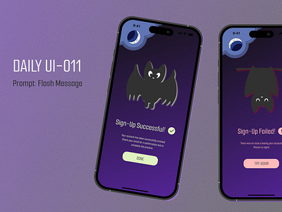 Daily UI-011-Flash Message daily ui challenge dailyui ui ui design