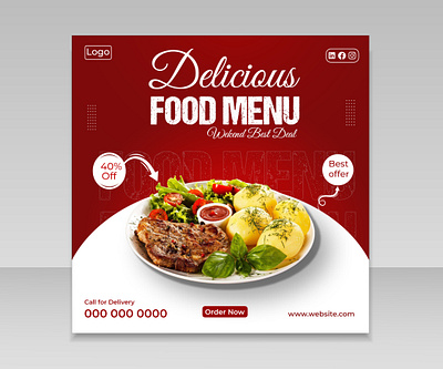 Food Social Media Post Design. delicious food delicious food menu post design food design food menu poster design food social media food social media post design modern modern design post resturent social media social media post design