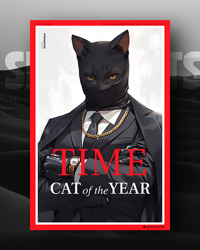 Cat of the Year ai branding cat daliy design poster print