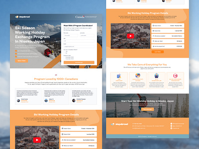 Stepabroad - Landing Page Design graphic design landing page ui