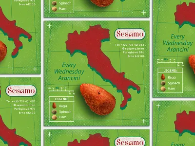 "Arancini" Instagram post ad arancini branding digital design food graphic design instagram instagram post italian food italy social media design