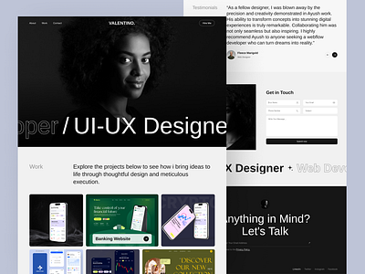 Personal Portfolio Website agency website app design brand dark website homepage landing page layout design modern design personal portfolio personal portfolio website popular design portfolio website profile website project template ui design uiux design ux design web website