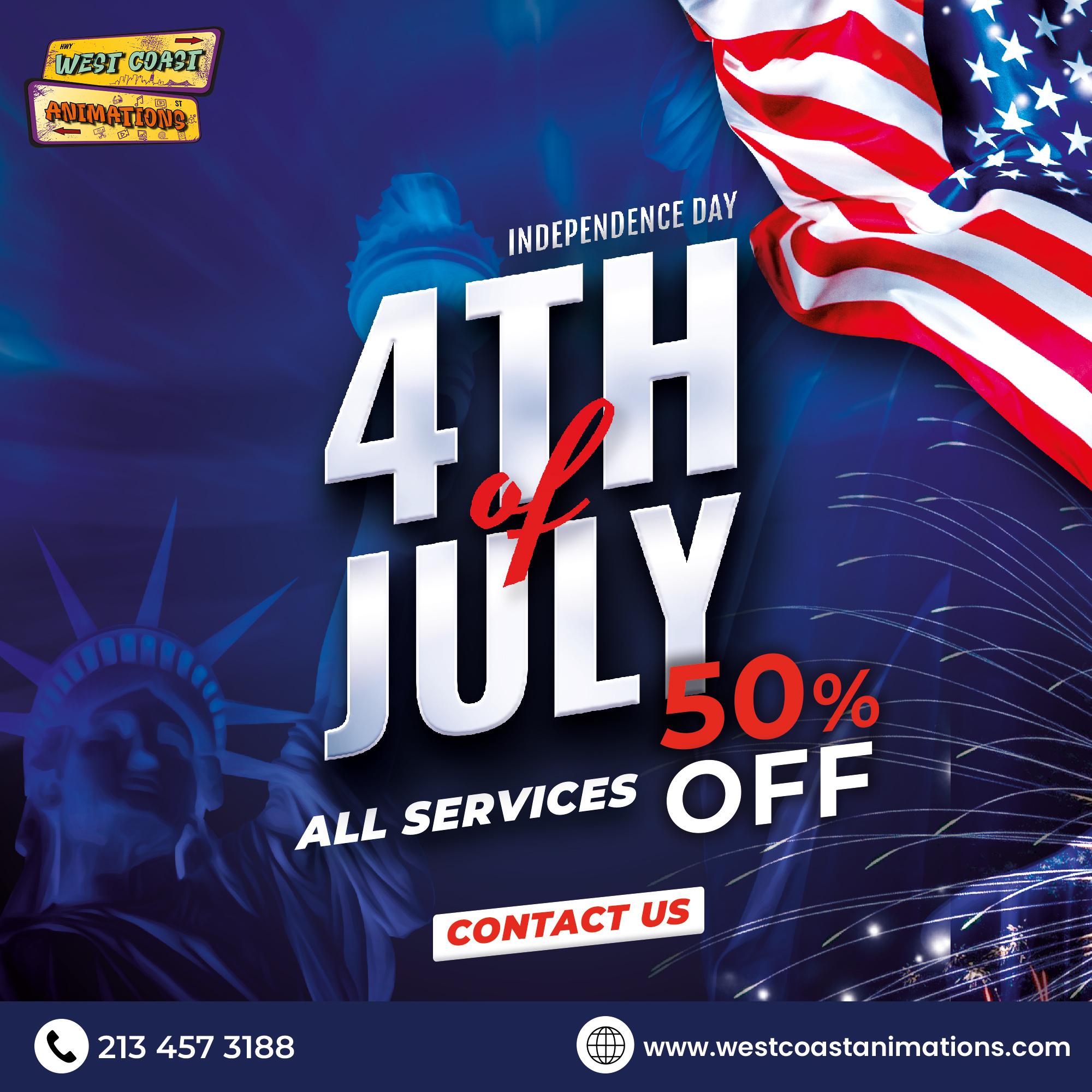 Independence Day Special! 4th july branding design graphic design icon identity illustration independence day logo ui ux vector westcoast animations