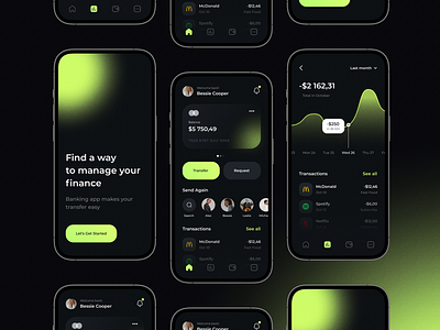 Fintea banking finance graphic design ios mobile app ui user interface