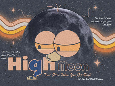 Retro Design - High Moon design graphic design illustration