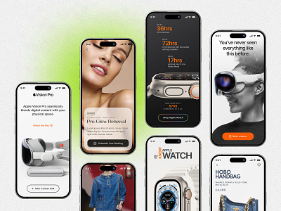 Different iOS App UX/UI Exploration 3d animation app design branding design flat illustration interface ios landing logo mobile app motion graphics typography ui use experience user interface ux web