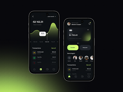 Fintea app banking finance ios mobile apps money ui user interface