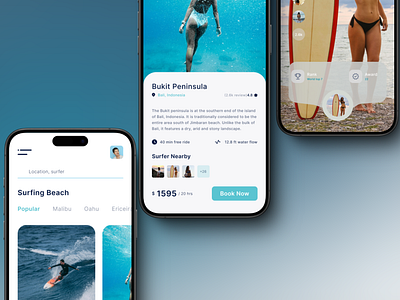 Surfer App app appdesign boat design figma girl graphicdesign surferapp ui uidesign uidesigner uiux ux waterapp