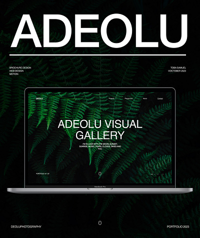 Adeolu Photography Website Portfolio photography portfolio ui webdesign website