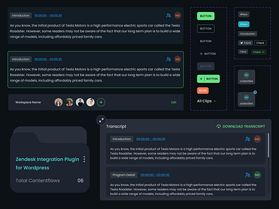 Mixed UI Components ai ai feature ai platform artificial intelligence automation branding cards clean components dark theme design interface marketing minimalistic modals product design saas ui ui elements web
