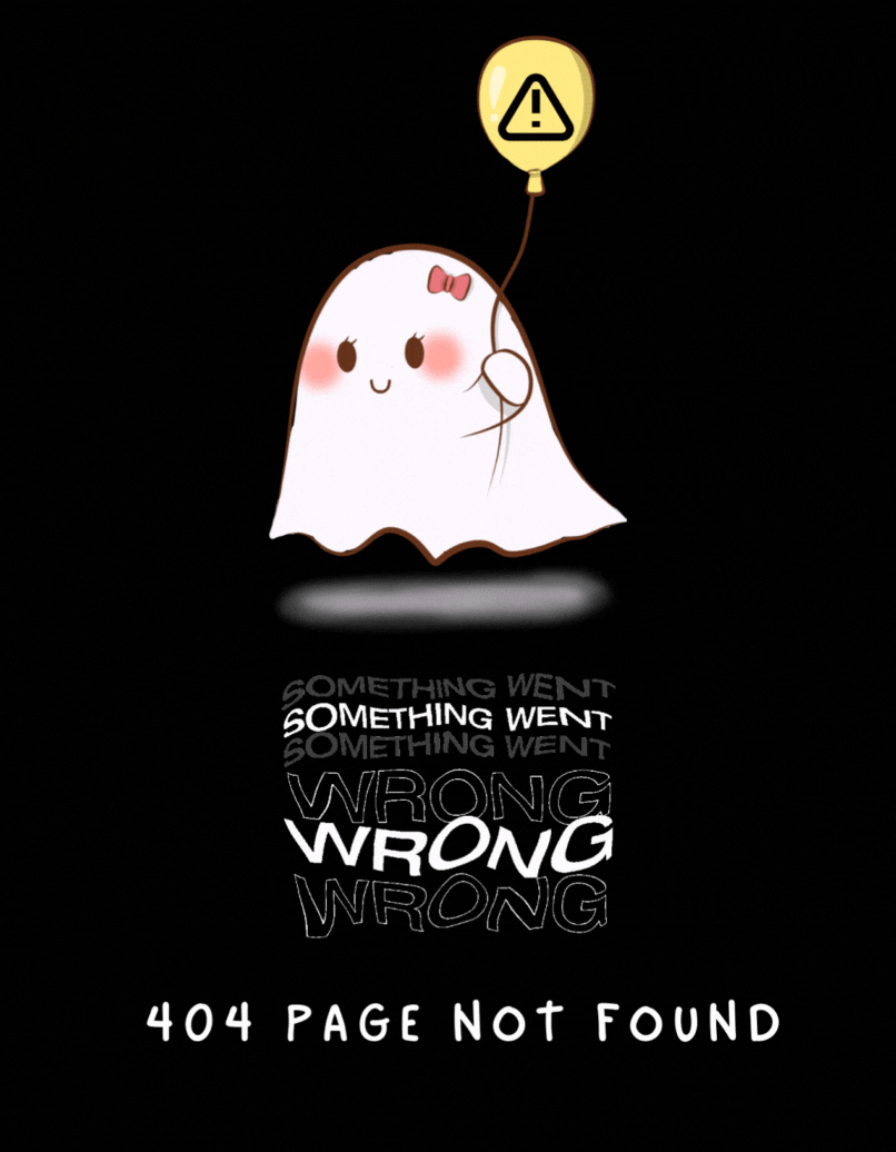 ghost 404 error art artist branding creativity cute design designer graphic design illustration logo unique