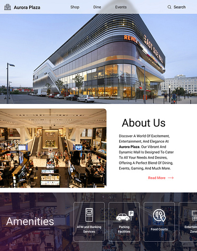 Retail Mall Web Page ui user experience ux web page