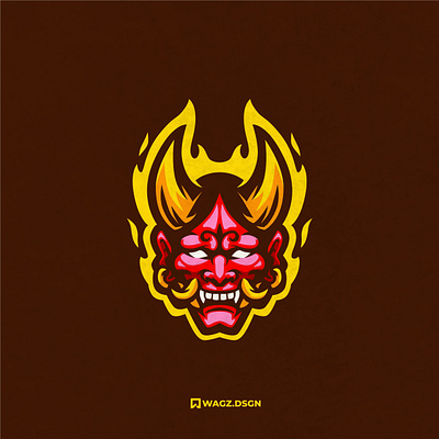 ONI design devil graphic design illustration japanese japanese oni logo mascot mascot logo oni oni logo vector