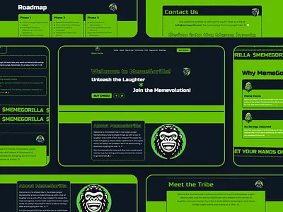 MEME GORILLA Meme Token Landing Page Design bitcoin crypto landing page crypto meme website crypto website cryptocurrency landing page ethereum meme coin meme token meme token landing page memecoin memecoin landing page memecoin landing page design pepe pepe landing page pepe landing page design solana
