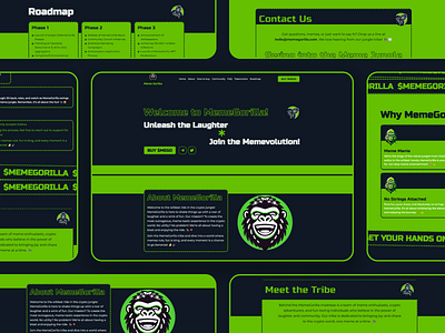 MEME GORILLA Meme Token Landing Page Design bitcoin crypto landing page crypto meme website crypto website cryptocurrency landing page ethereum meme coin meme token meme token landing page memecoin memecoin landing page memecoin landing page design pepe pepe landing page pepe landing page design solana