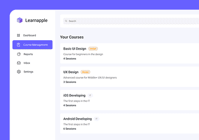 LMS system dashboard lsm lsmsystem ui ux