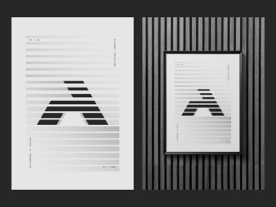 Letter A Poster a letter abstract alphabet black branding cover geometric graphic design letter a lettermark line minimalist poster poster design stripe white