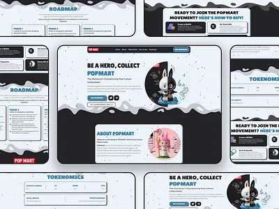 PopMart Meme Token Landing Page Design bitcoin crypto landing page crypto meme website crypto website cryptocurrency cryptocurrency landing page ethereum meme meme coin meme coin website design meme token meme token landing page meme token website memecoin memecoin landing page memecoin website pepe pepe landing page solana