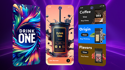 Coffee App Concept UI Shot ☕🤎🥥 3d branding graphic design logo ui