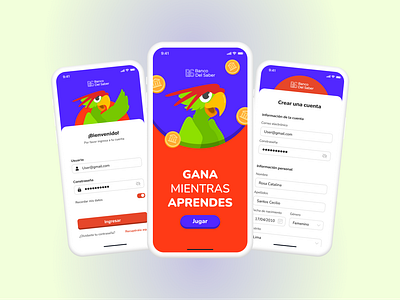 Diseño App appdesign educationapp interfacedesign mockup uidesign uiux