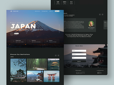 Japan Travel Landing Page | UX/UI Design design figma landing page site ui ux uxui uxui design web webdesign