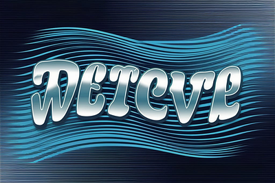 Wave Text Effect Retro Style branding design graphic design illustration vector
