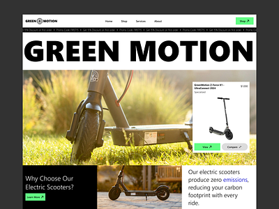 Green Motion - Website Design Concept hero landing ui uiux ux webdesign website