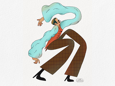 Let's dance! character characterdesign dance dancer dancing graphic illustration illustrator man