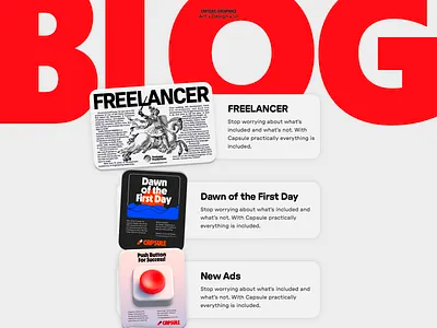 Capsule Blog Design. art blog branding graphic design redesign