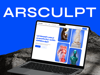 Arsculpt AR & VR Website agency website animation artificial reality best ui design design landing page landingpagedesign sculpture spatial ui virtual reality