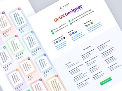 Resume for UI/UX Designers cv designers download figma free resume ui ux