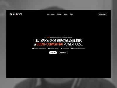 Salah.Design agency animation auto layout branding designinspiration figma framer inspiration landing page scrolling ui uiux ux web design webdesigninspiration