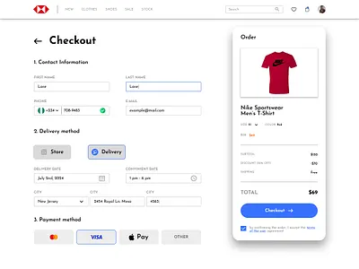 Checkout page-Practice challenge checkout page figma practice product design ui ui design