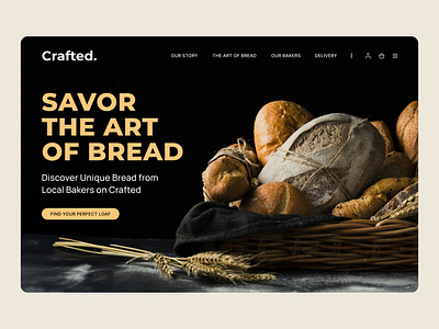 Landing Page | Daily UI #003 003 bakery bread daily ui home page landing page ui web design website