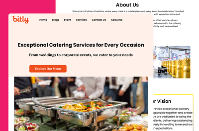 Catering Agent branding responsive uiux