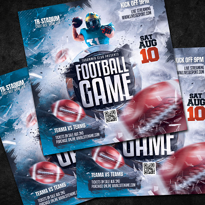 Football Game Flyer design download event flyer flyer instagram football flyer football flyer template game poster psd rugby flyer sport flyer template