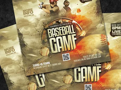 Baseball Game Flyer mockup