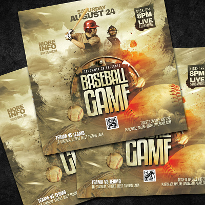 Baseball Game Flyer mockup