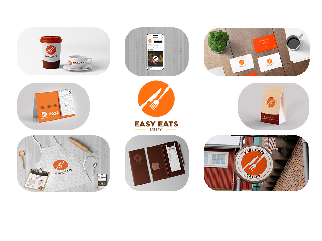 Easy Eats - Logo design & Branding brand brand identity branding design graphic design graphics identity illustration logo logo design logofolio logos logotype motion graphics photography poster visual identity