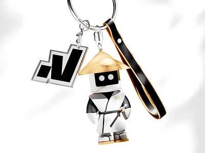 Nozaracy 3D Keychain 3d 3d concept 3d render 3d studio animation branding illustration keychain nozaracy product design samurai studio ui