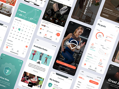 Fitness App app fitness design exercise fitness fitness app health mobile app ui ui design uiux user experience ux ux design workout workout app