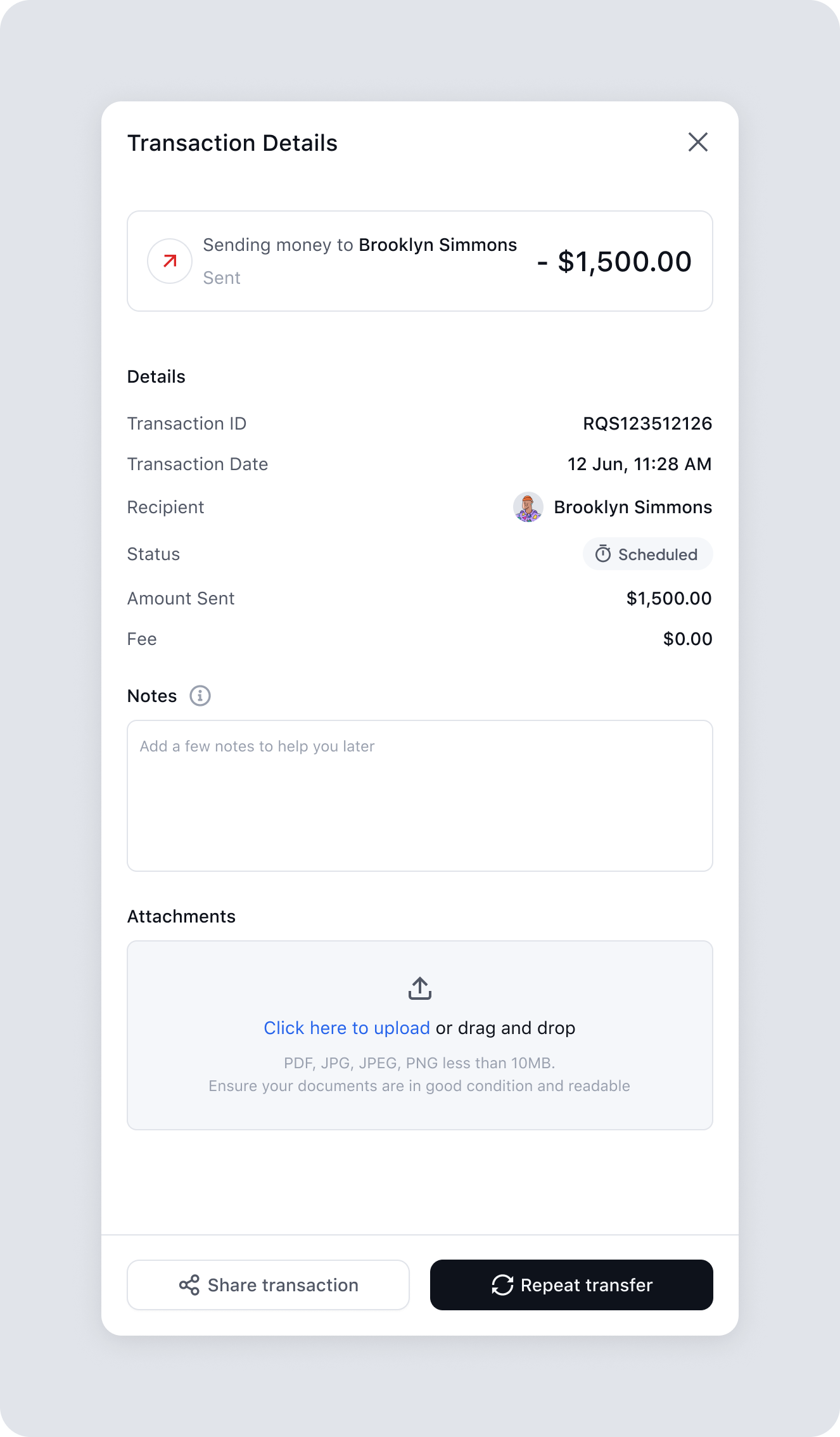 Transaction Details UI Design by Mohab Marwan on Dribbble